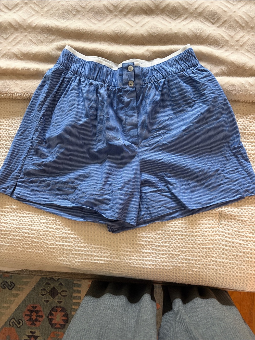 Zara Blue High-Waist Casual Shorts